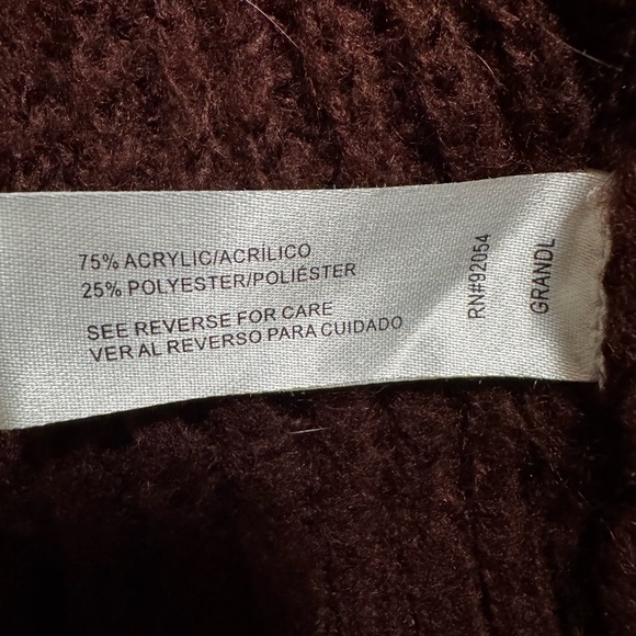 Embroidered Brown Hooded Open Front Sweater - Picture 3 of 5